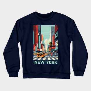 A Vintage Travel Art of New York - US Crewneck Sweatshirt